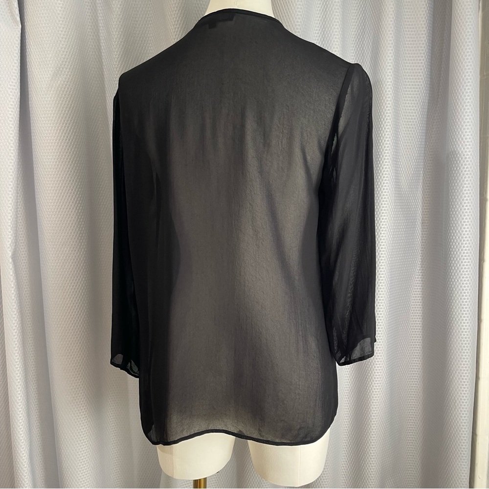 Classic Black Sheer Layering Cardigan S Goth Coquette Whimsigoth Fairycore Boho - Picture 7 of 9